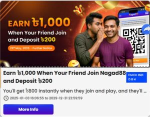Earn ৳1,000 When Your Friend Joins NAGAD88